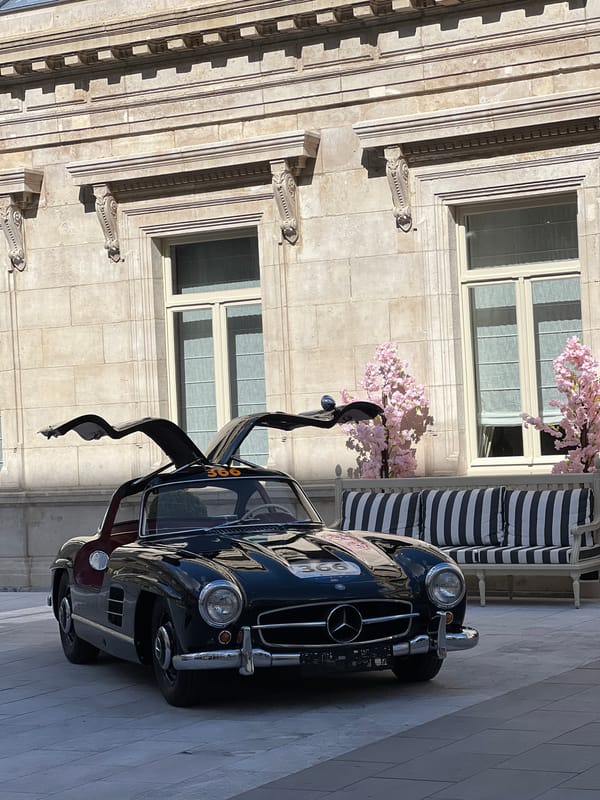 Classic Mercedes 300SL rally car photographed in Spa Belgium