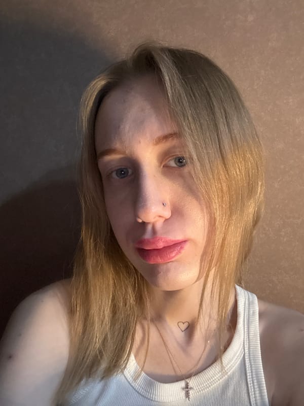 Woman takes multiple selfie portraits in Rostov-on-Don