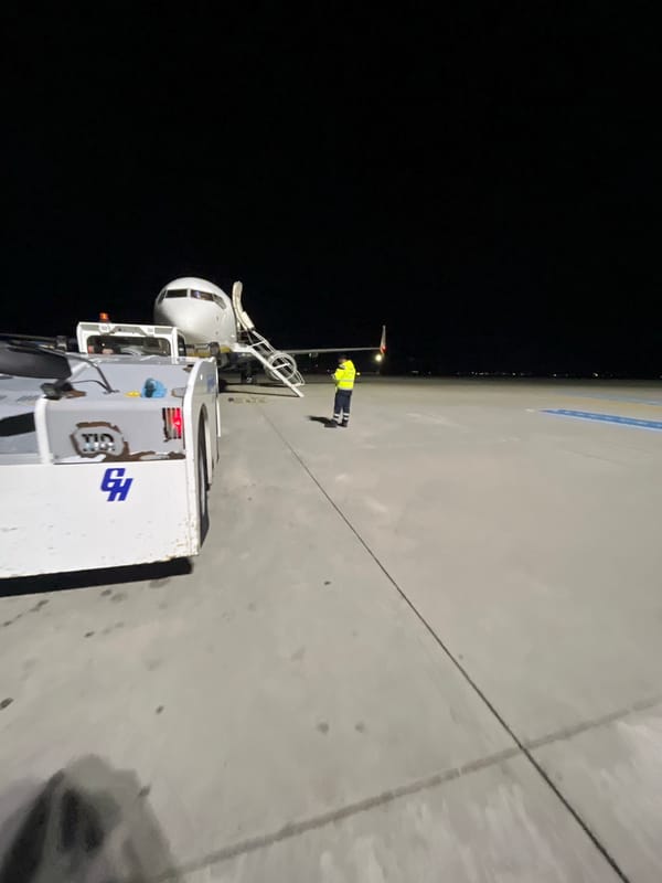 Night maintenance operations observed at Sofia Airport