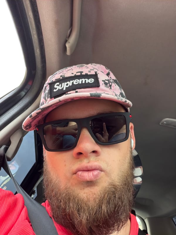Selfie in the car, Thonon-les-Bains, bold accessories