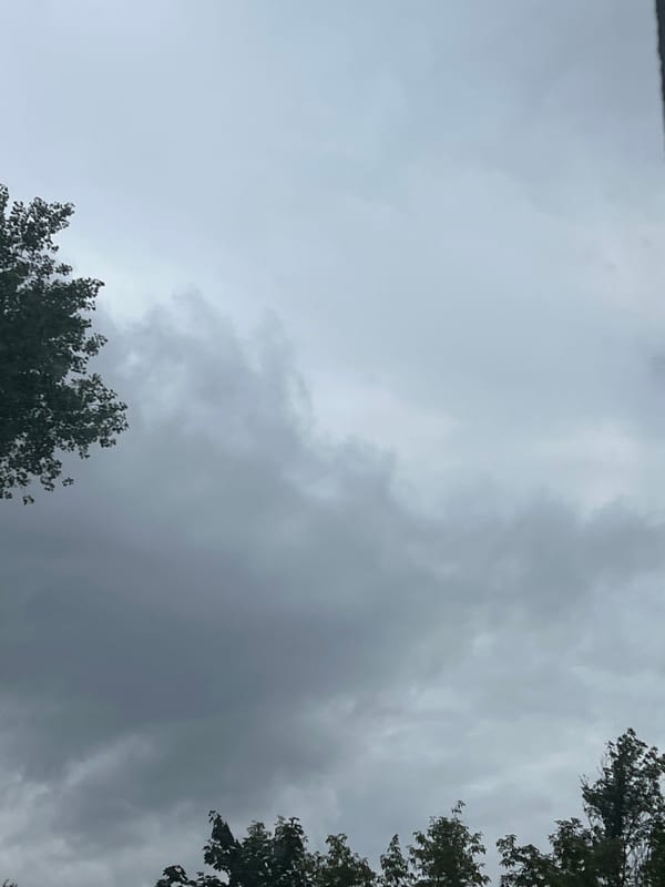 Storm clouds gather over Warsaw's summer skyline