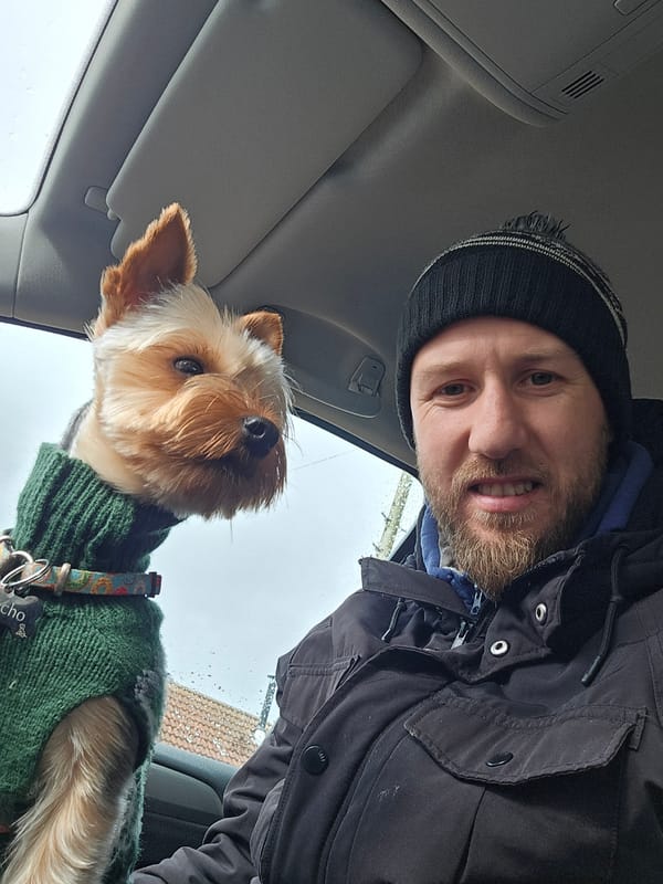 St Andrews residents photographed with pet dogs Sunday morning