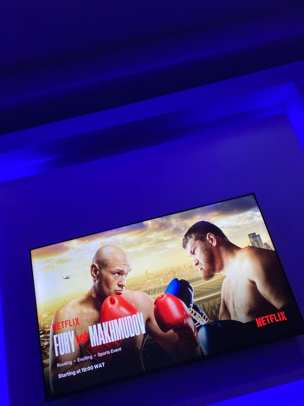 Lagos resident watches Netflix boxing, Spider-Man content at home