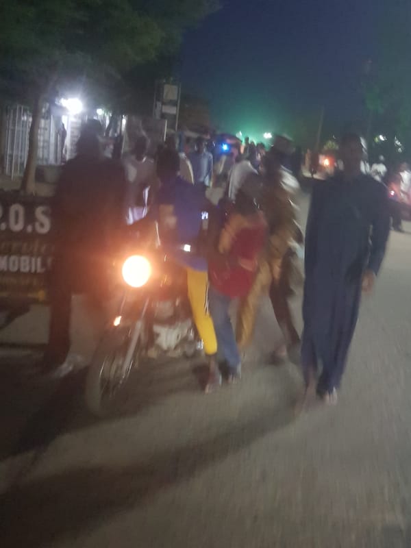 Evening street life and market activity documented in Dabawa Nigeria