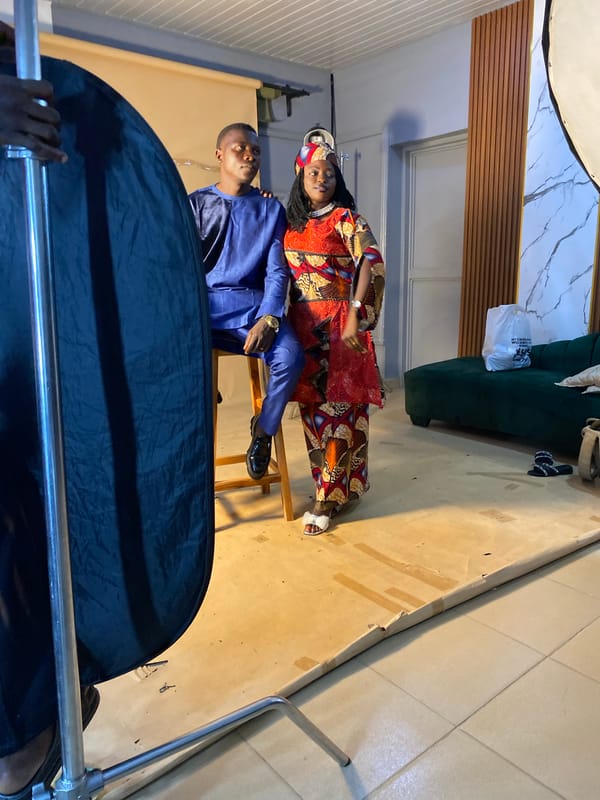 Portrait photography session documented in Bukuru, Nigeria studio