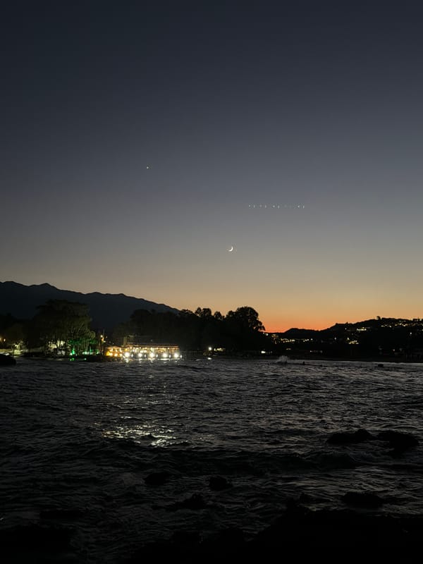 Georgioupoli waterfront at dusk and into the night