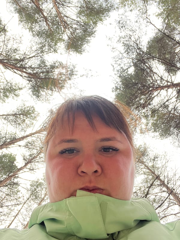 Photography session documented in Chaikovsky forest area