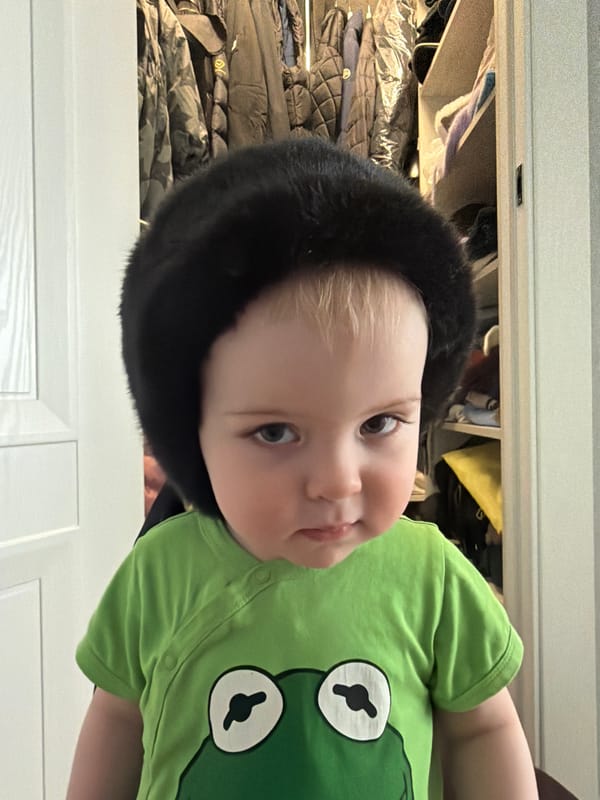 Mother and baby share playful moments at home in Russia