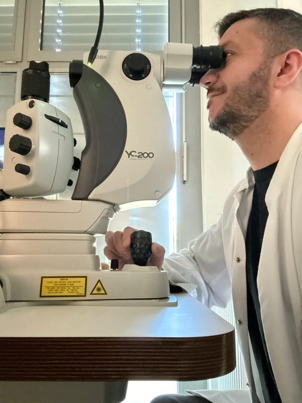 Medical professional operates diagnostic equipment in Berlin clinic