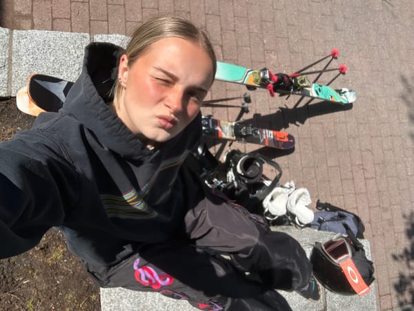 Skier captures sunny day selfie in Whistler