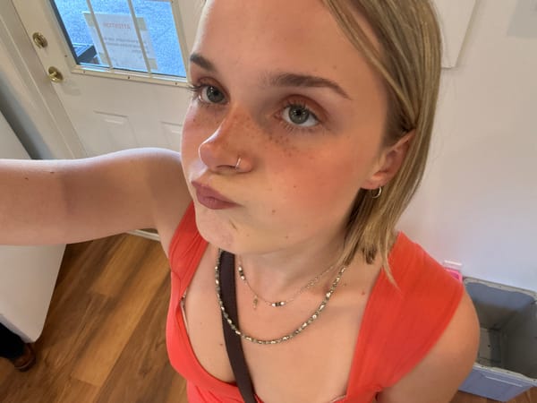 Woman takes late-night selfie in Kelowna, Canada