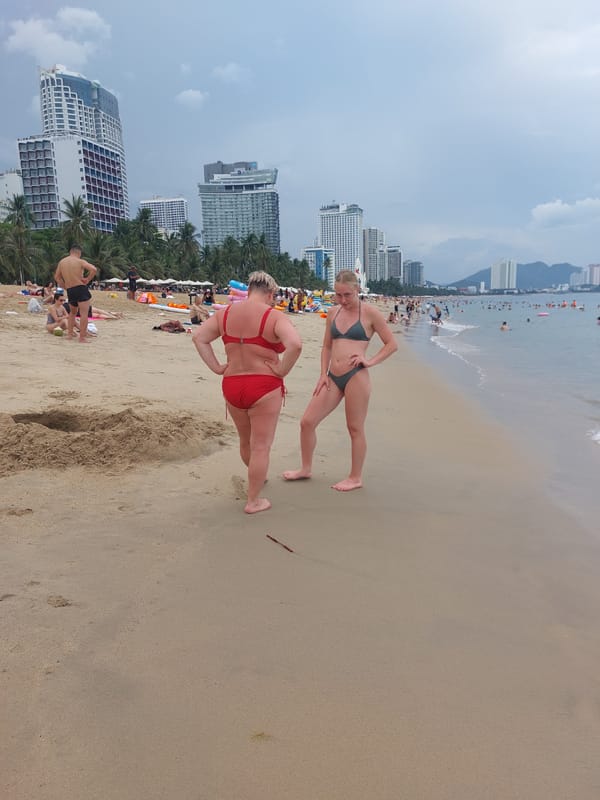 Nha Trang beach in full swing on a summer morning