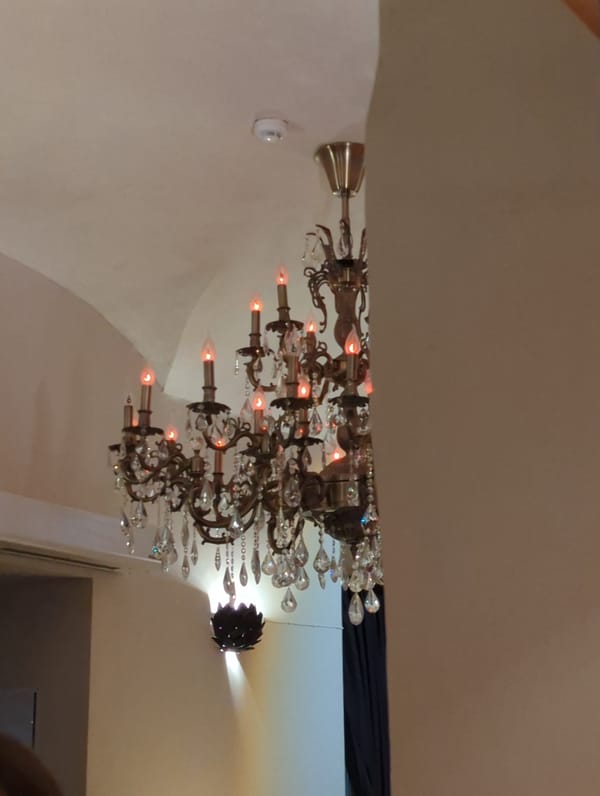 Drinks and décor inside a Kazan café