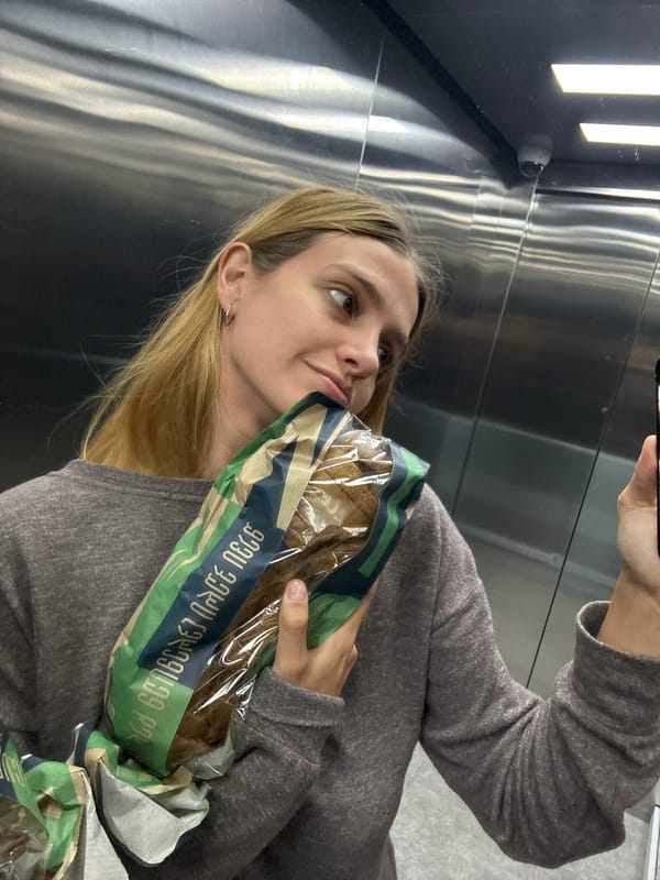 Woman takes elevator selfies during morning hours