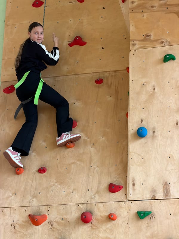 Young climber tackles indoor wall at Izhevsk facility