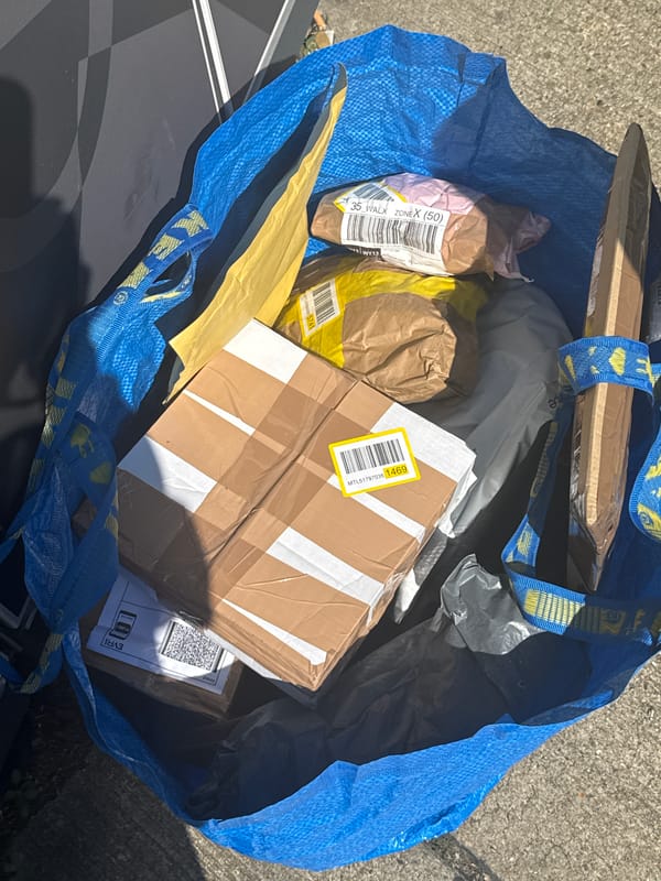IKEA bag filled with packages observed in London