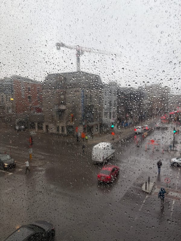 Rainy day views and art installation spotted in Montreal