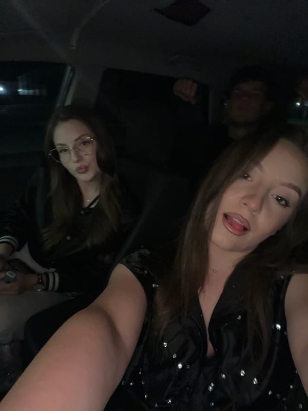 Late night car hangout with selfies in Elhovo