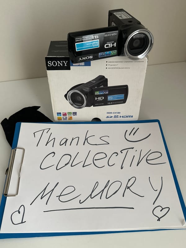 Moscow resident unboxes Sony camcorder in early morning session