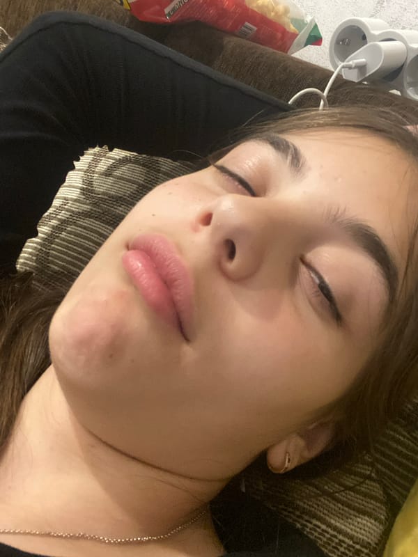 Woman's casual evening activities documented in Bulgarian home