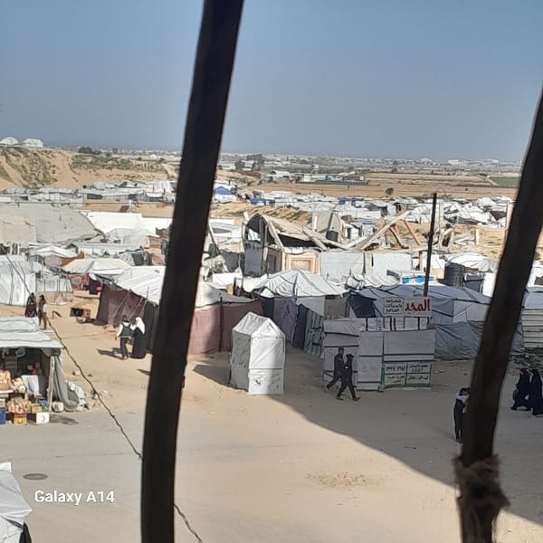 Refugee camp documented in Khan Yunis through witness observations