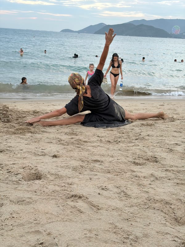Evening beach activities documented in Nha Trang Ward Vietnam