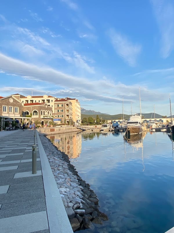 Afternoon leisure visit documented at Radovići marina, Montenegro
