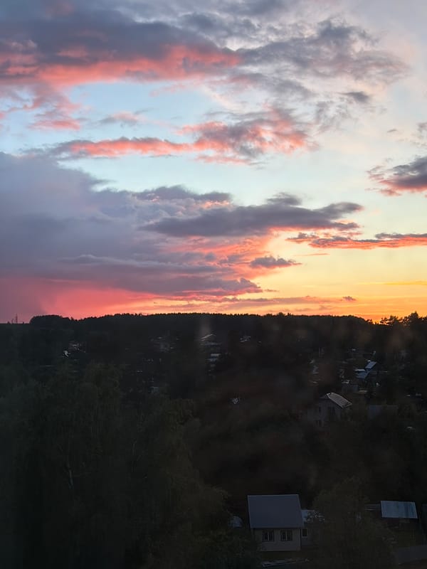 Evening life documented across Chaikovsky, Russia during sunset hour