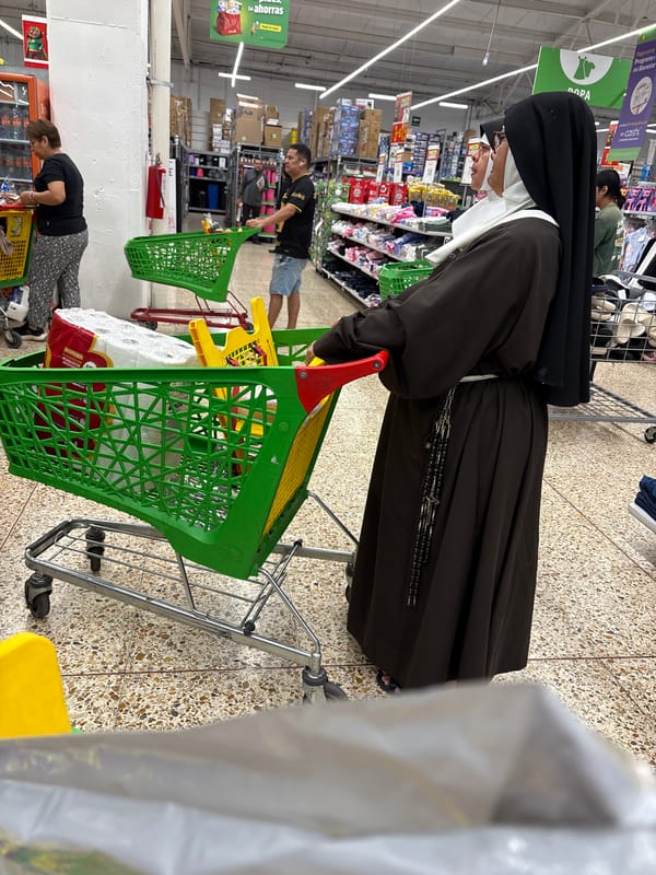 Nun spotted grocery shopping in Cuernavaca store early morning