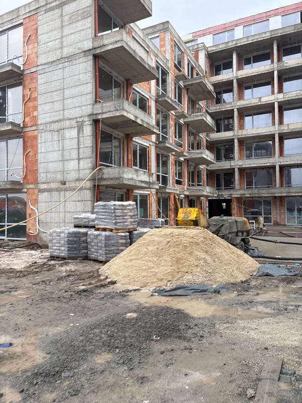 Construction activity documented across multiple Burgas development sites