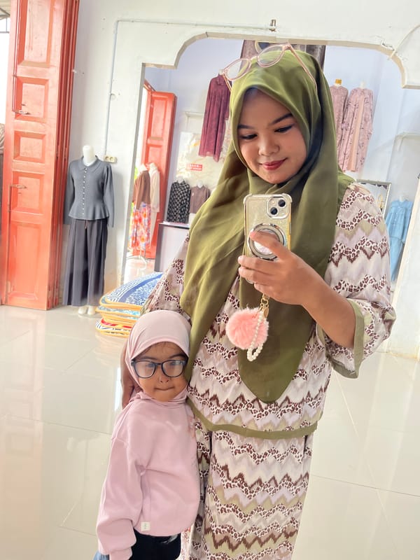 Selfie moment inside a Blangmajron retail shop