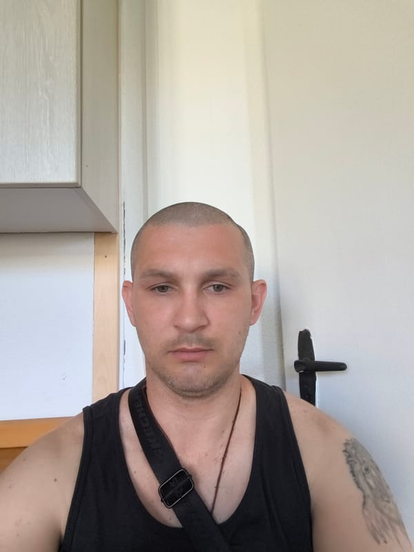 Quick personal photo session, black tank top, indoors.