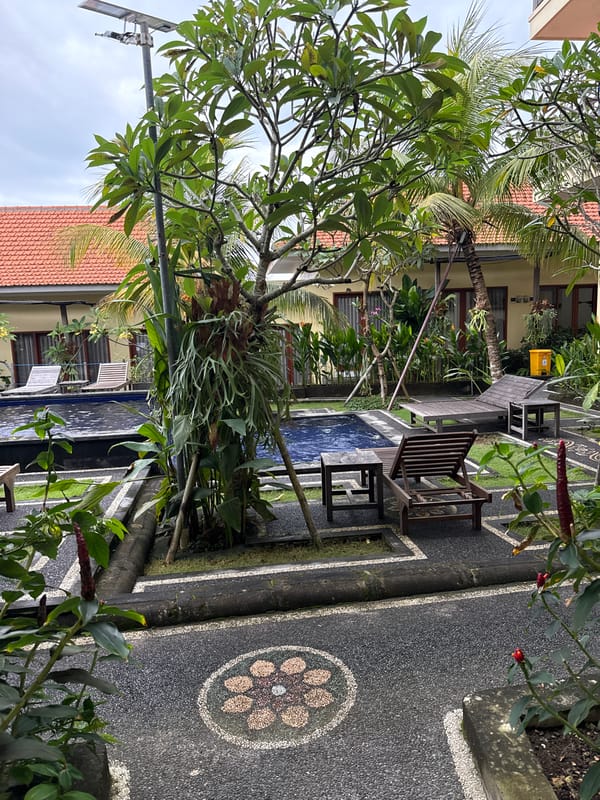Resort courtyard scene documented in Kuta Selatan, Indonesia
