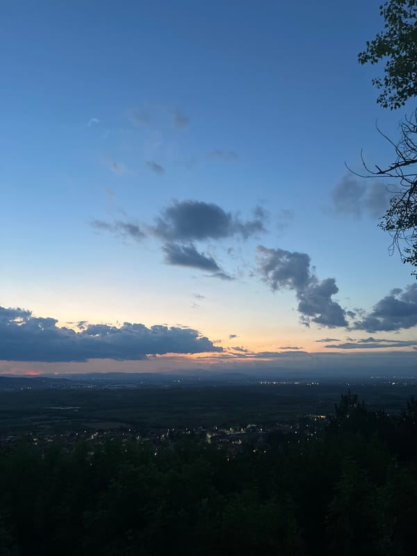 Evening documentation of stone monuments in Perushtitsa, Bulgaria