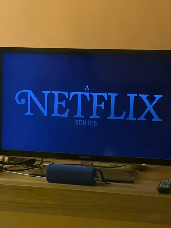 Netflix series displayed on TV screen in Tel Aviv