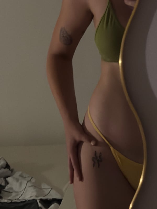 Bikini mirror check and kunafa dessert on a Tel Aviv evening