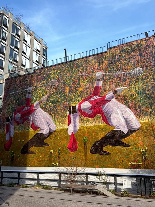 NYC street art and architecture documented in evening walk