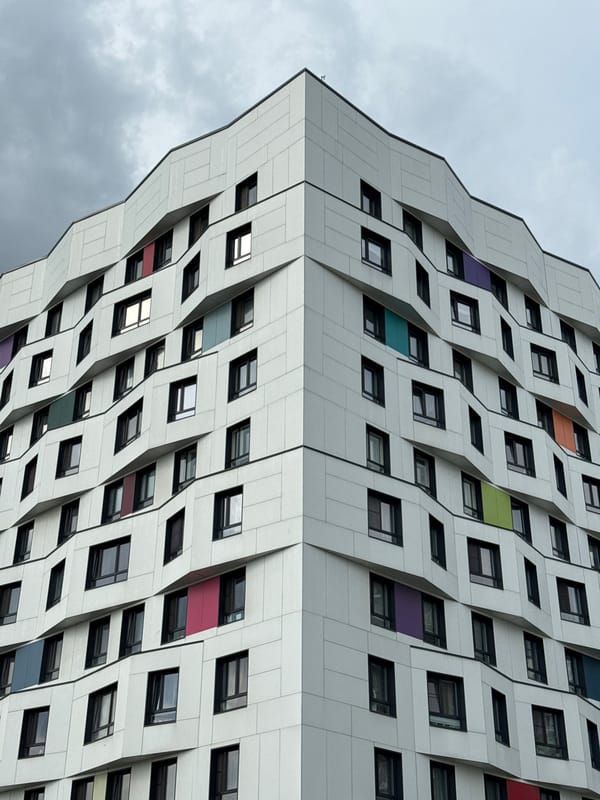 Moscow witness documents geometric modern building facade design