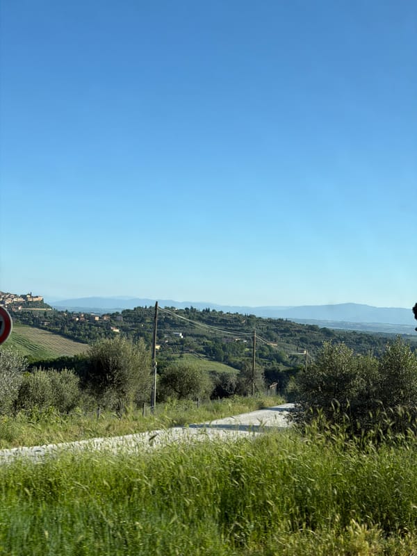 Clear morning landscape captured in Chianciano Terme, Italy