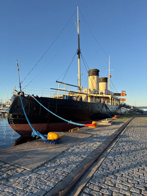 Evening documentation of Tallinn's maritime museum and harbor vessels