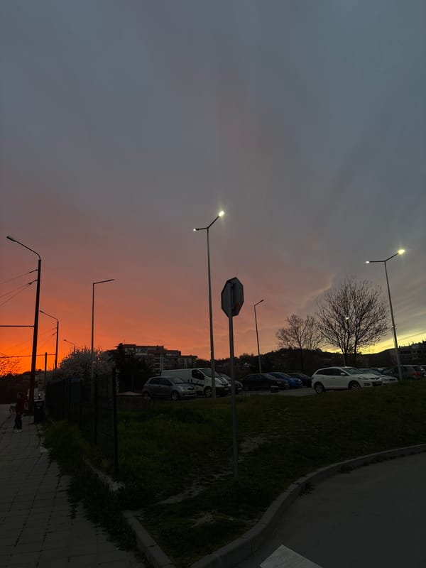 Twilight scenes captured in Varna streets during evening hours