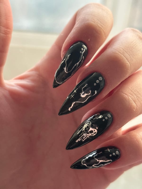 Elaborate nail art display captured in Troyan, Bulgaria