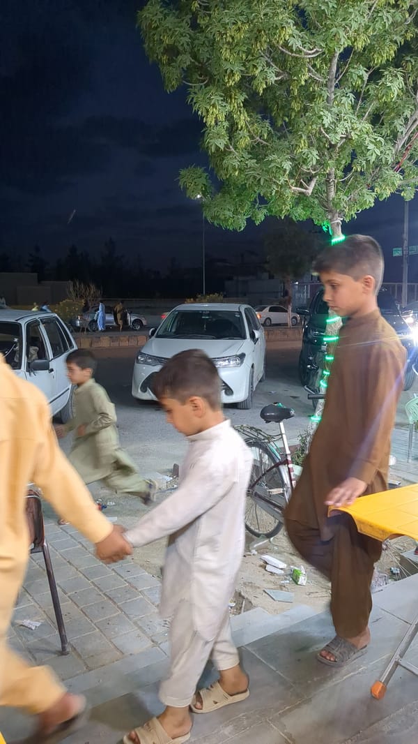 Daily life scenes captured in Quetta: exercise, dining