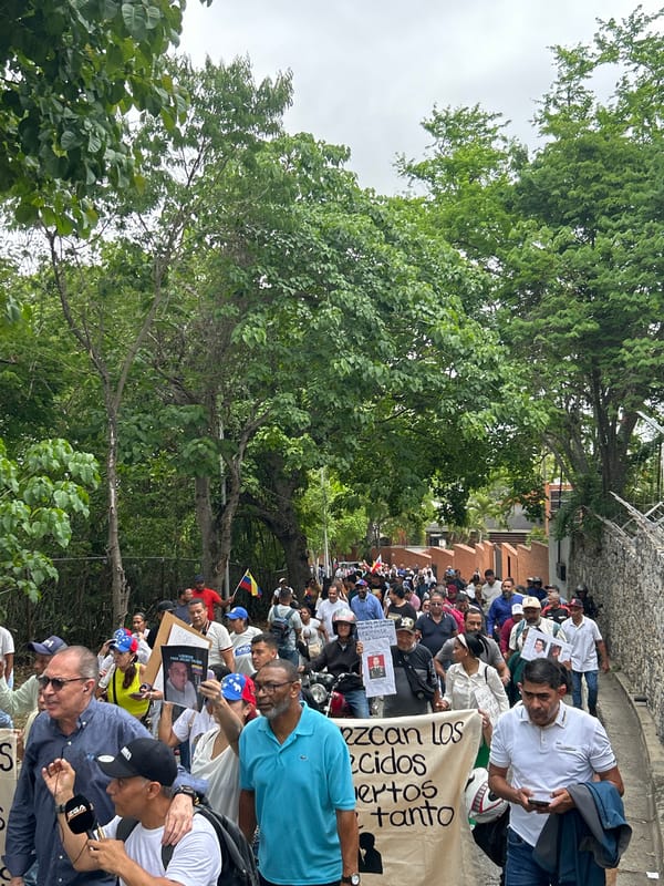 Large demonstration with Venezuelan flags held in Caracas