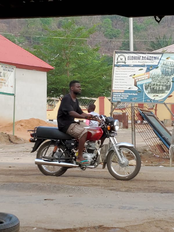 Morning street life captured in Mararaba Nigeria residential area
