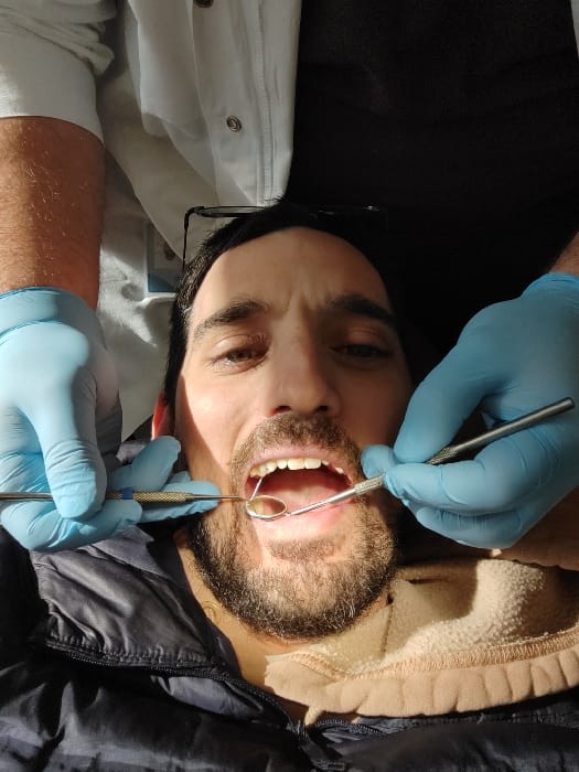 Man photographed during dental visit in Tel-Aviv
