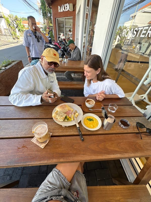 Coffee break at a North Kuta roastery and brew bar