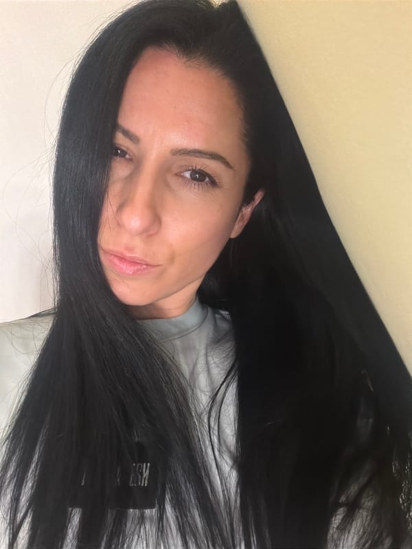 Woman takes selfies in Pleven, Bulgaria