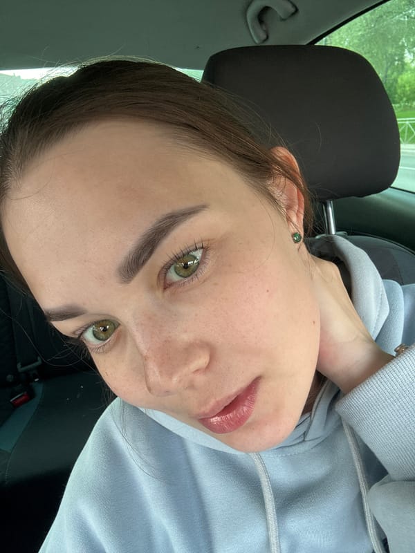 Woman takes late-night car selfies in Perm, Russia