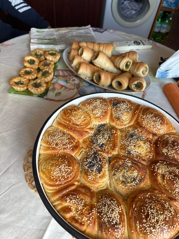 Morning scenes in Burgas: fresh baked goods and dog